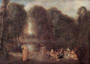 Jean-Antoine Watteau Die Zusammenkunft im Park
